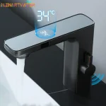 Robinet LED à capteur intelligent, lavabo de salle de bains, robinet infrarouge, mitigeur d&rsquo;évier de cuisine, vanité chaude et froide, robinet sans contact, affichage numérique
