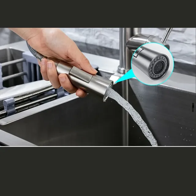 Robinet de cuisine extractible en acier inoxydable – vue 4