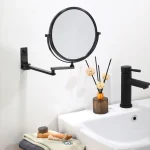 Miroir de Dressing mural, grossissant de 8 pouces, miroir double face, espace en aluminium noir, miroir de maquillage, cosmétique, cadeau pour dame