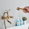 Robinet de baignoire-douche en laiton Antique – vue 4