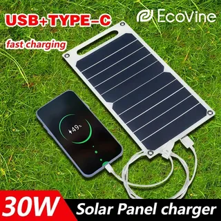 Panneau solaire 5V USB type-c Charge Portable Kit Flexible léger Mini…