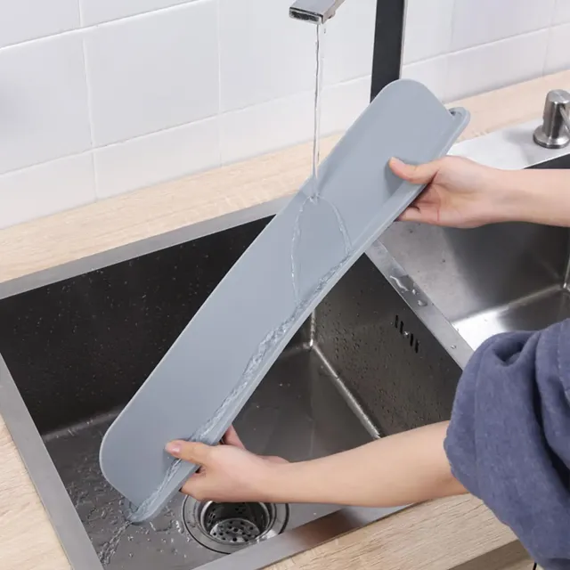 Tapis de robinet d'évier de cuisine Long en Silicone – vue 4