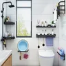 Porte-serviettes de salle de bain 3 couches sans perceuse – vue 4