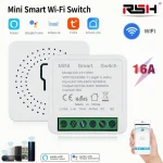 Commutateur intelligent Wifi, minuterie de contrôle à 2 voies, commutateurs sans fil, domotique, fonctionne avec Tuya Alexa Google Home 16A MINI