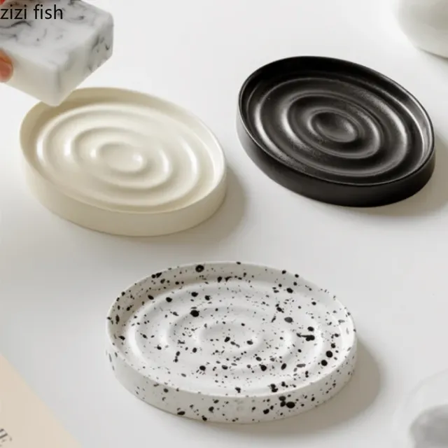 Porte-savon ovale en céramique – vue 3
