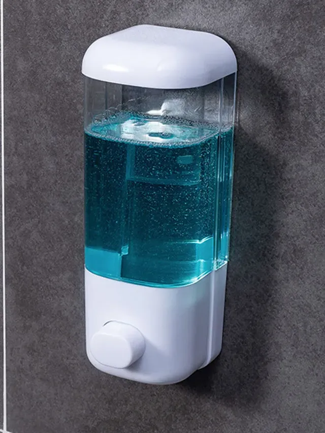 Distributeur Savon Liquide Mural Pompe Bouton Poussoir… – vue 6