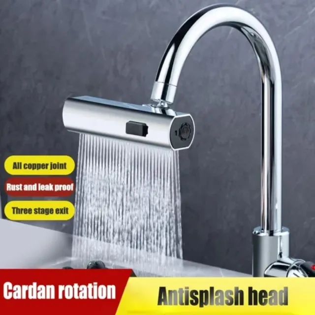 Robinet de cuisine cascade flux pulvérisateur tête… – vue 3