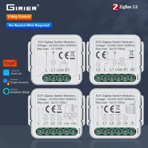 GIRIER-Joli intelligent Tuya Zigequation 3.0, technologie de bricolage, aucun fil de melon al requis, disjoncteur de lumière domestique intelligent, nous-mêmes avec Alexa Google Home