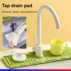 Tapis de vidange de robinet en Silicone 38x12cm, évier de cuisine, protection contre les éclaboussures, antidérapant surélevé, protège les éviers des éclaboussures, distribution de savon Tapis de vidange de robinet en Silicone 38x12cm, évier de cuisine, protection contre les éclaboussures, antidérapant surélevé, protège les éviers des éclaboussures, distribution de savon