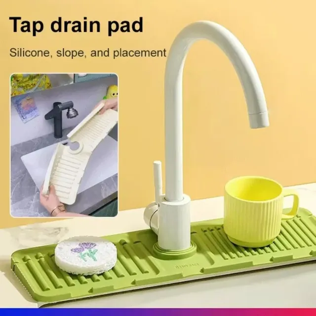 Tapis de vidange de robinet en Silicone 38x12cm