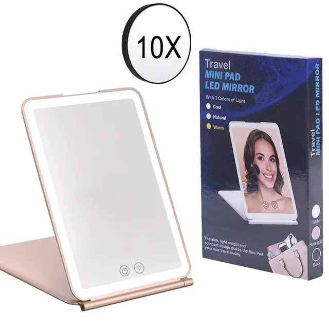 Miroir de Maquillage LED Grossissant 10x avec Lumières – vue 6