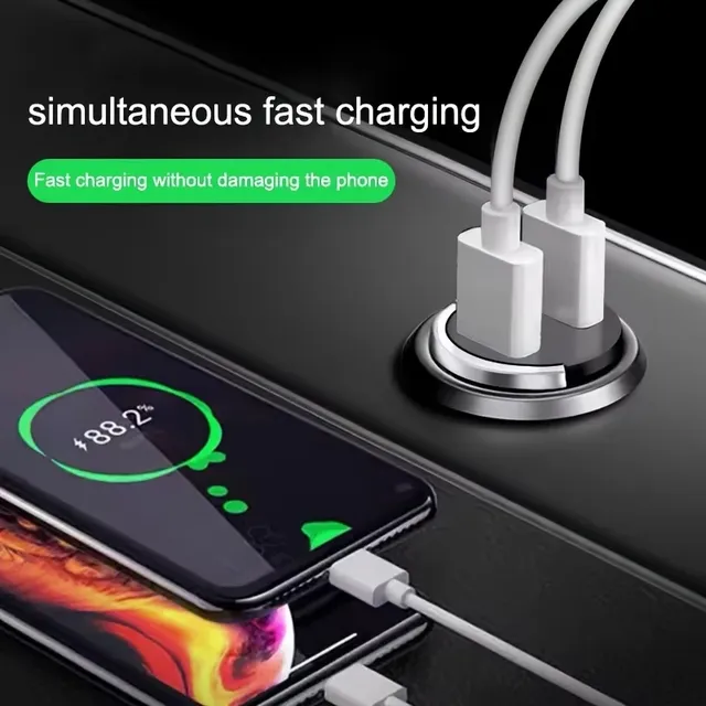 Chargeur voiture double USB charge rapide intelligent… – vue 6