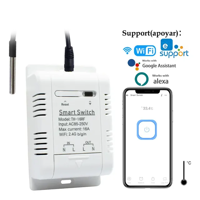 Interrupteur de température Intelligent WiFi 85-250V