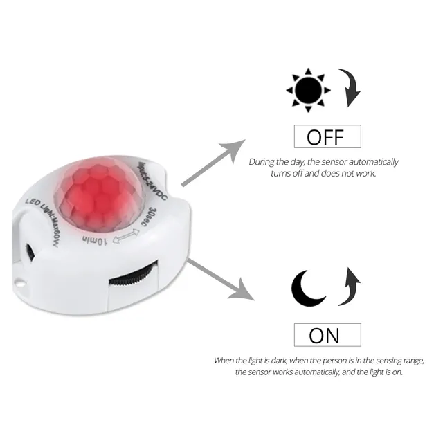 Détecteur de mouvement LED sous-meuble lumière 1m 2m 3m… – vue 5