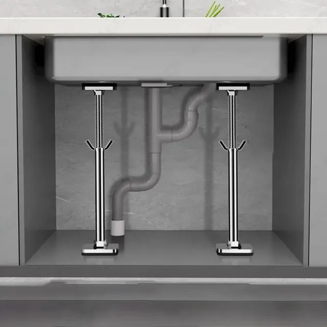 Kit d'installation supports d'évier sous plan en acier… – vue 4