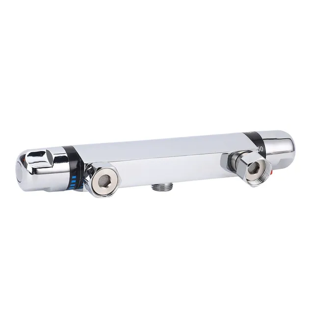 Mélangeur de douche thermostatique chromé moderne – vue 6