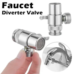 Déviateur de Valve de robinet, adaptateur de connecteur de robinets d&rsquo;eau à trois voies, accessoire de robinet de cuisine et de salle de bains pour connecter le tuyau de Valve d&rsquo;angle