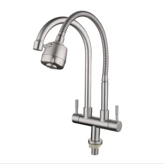 Robinet d'évier double multifonction en acier inoxydable… – vue 2