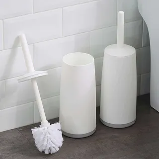 Brosse de toilette en plastique avec support sur pied