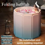 Baignoire pliable portable en PVC, support gratuit et facile à installer, adaptée à la baignoire complète adulte et enfant, 75 * 67 cm