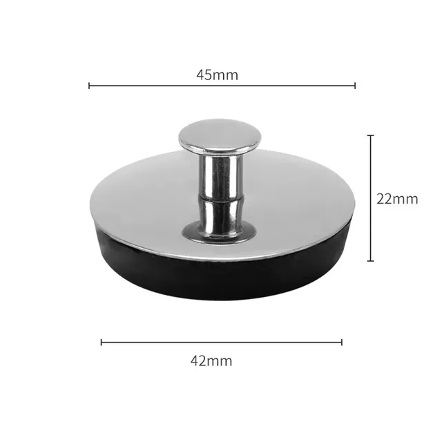 Bouchon d'évier en acier inoxydable pour lavabo de salle… – vue 3