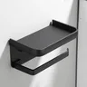 Support porte papier toilettes tablette intégrée noir… – vue 4