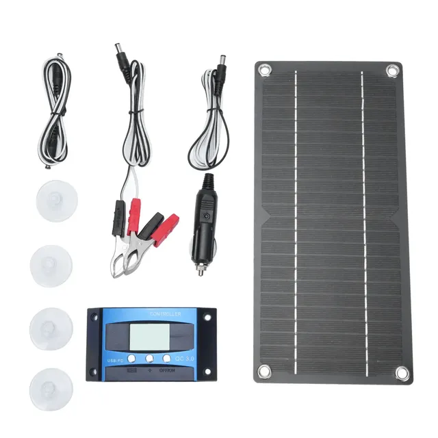 Kit panneau solaire monocristallin noir fin œillets… – vue 4