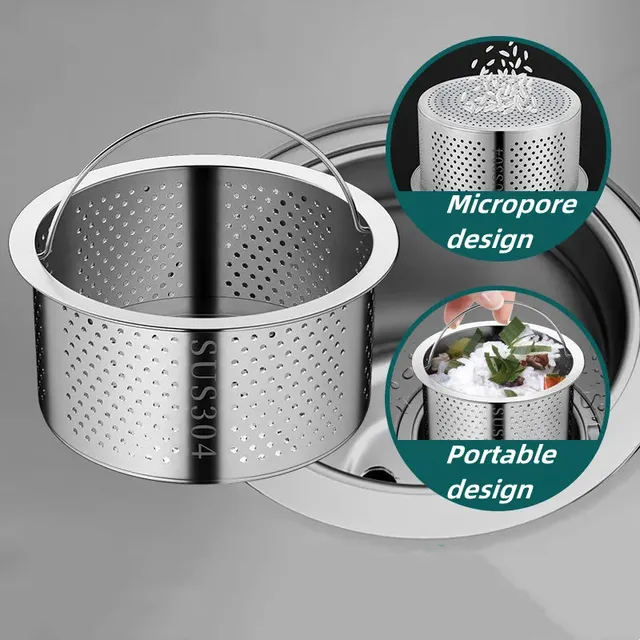 Crépine d'évier de cuisine en acier inoxydable 99% – vue 3