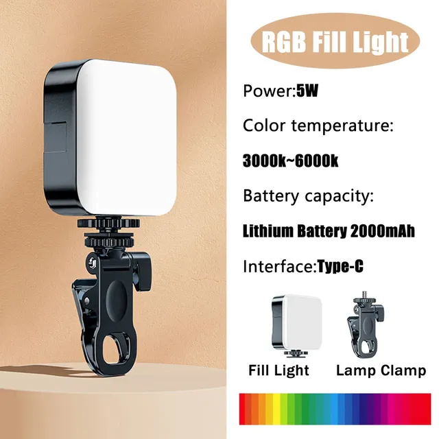 Mini lumière de remplissage LED portable pour appareil… – vue 2