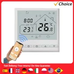 Thermostat intelligent WiFi 5 + 2 Programmable 3A, chauffage de l&rsquo;eau, commande vocale Tuya, installation à monter soi-même, écran LCD, température intelligente