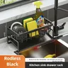Support rangement évier acier carbone noir mat compact… – vue 6