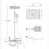 Colonne douche murale blanche affichage numérique led… – vue 6