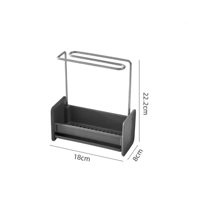Égouttoir évier compact plastique ABS anthracite acier… – vue 4