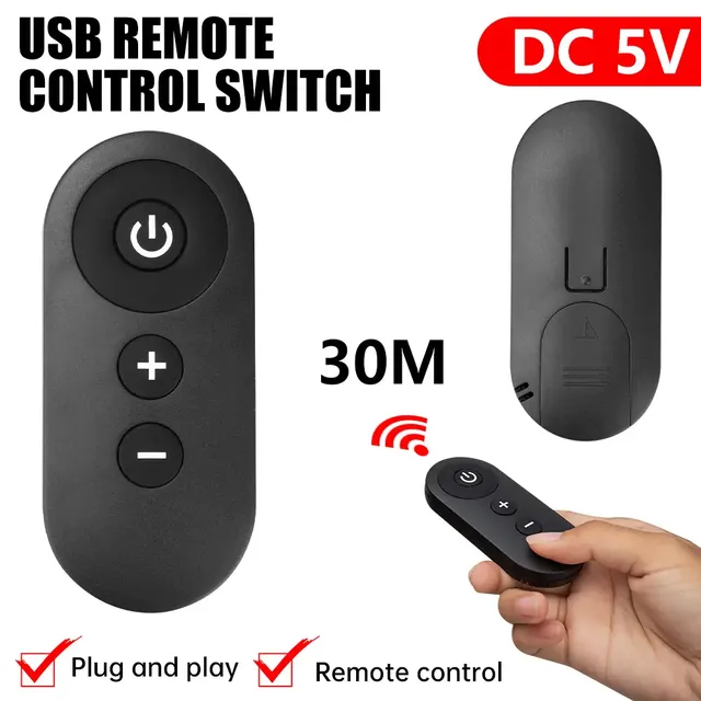 USB Dimmer RF Remote Control Switch Dim/Brighten/power… – vue 2