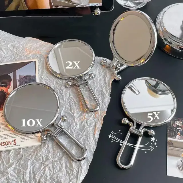 ● Miroir de maquillage grossissant brillant 2x/5x/10x – vue 3