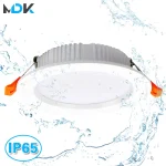 LED Downlight IP65 étanche 9W 12W 15W 7W pour salle de bains 220V 12V cuisine toilette avant-toit plafonnier blanc Spot