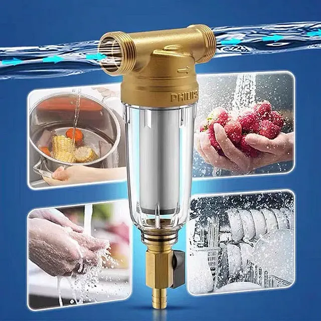 Filtre chauffe-eau central en acier inoxydable – vue 3