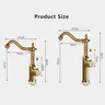 Robinet de lavabo de salle de bains en or antique 360 °… – vue 6