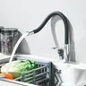 Robinet d'évier de cuisine noir/Chrome – vue 3