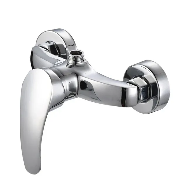 Robinet douche mural monocommande chromée miroir…