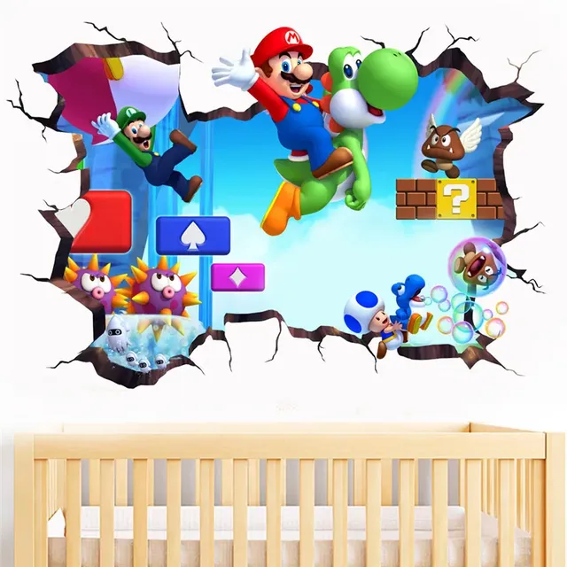 Autocollant mural de jeu de dessin animé 3D – vue 6