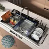 Cascade grand évier de cuisine en acier inoxydable à… – vue 4