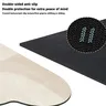 Tapis bain forme nuage beige crème lignes courbes… – vue 5