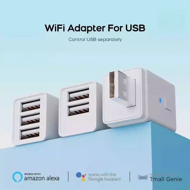 Adaptateur WiFi USB compact blanc mat coins arrondis…