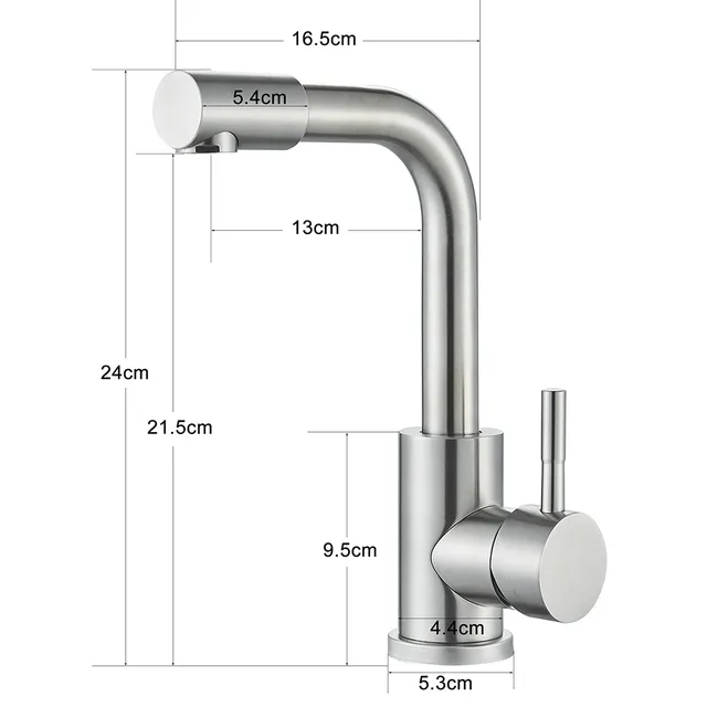 Robinet de lavabo en Nickel brossé – vue 6