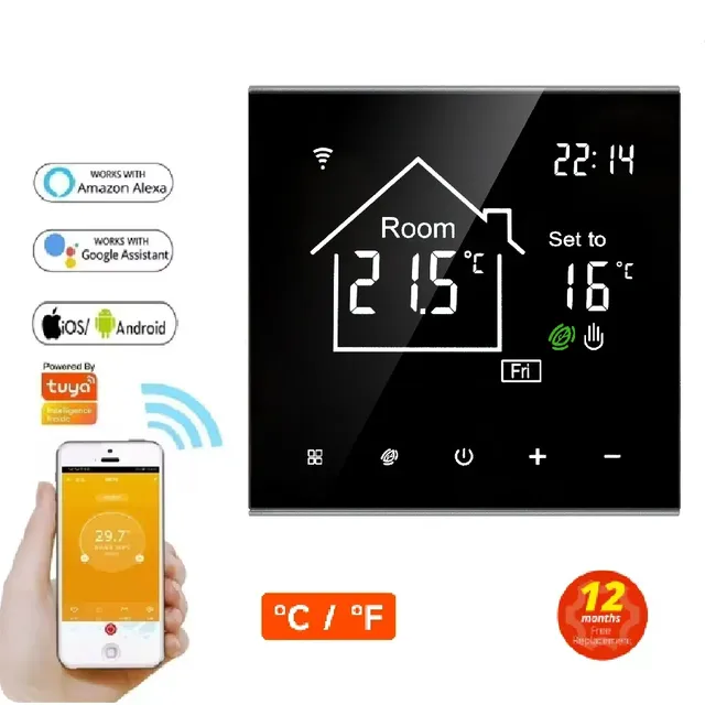Tuya Smart ThermoandreLCD Display Touch Screen