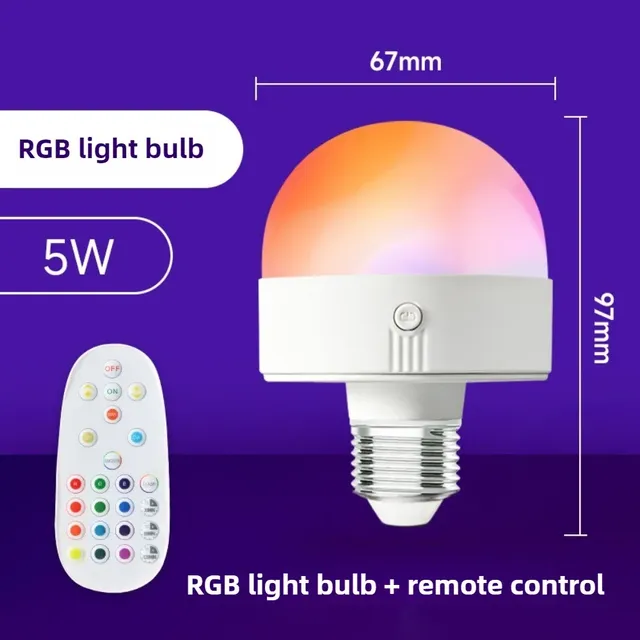 Intelligent 7W E27 B22 LED 220V ampoule rechargeable… – vue 6