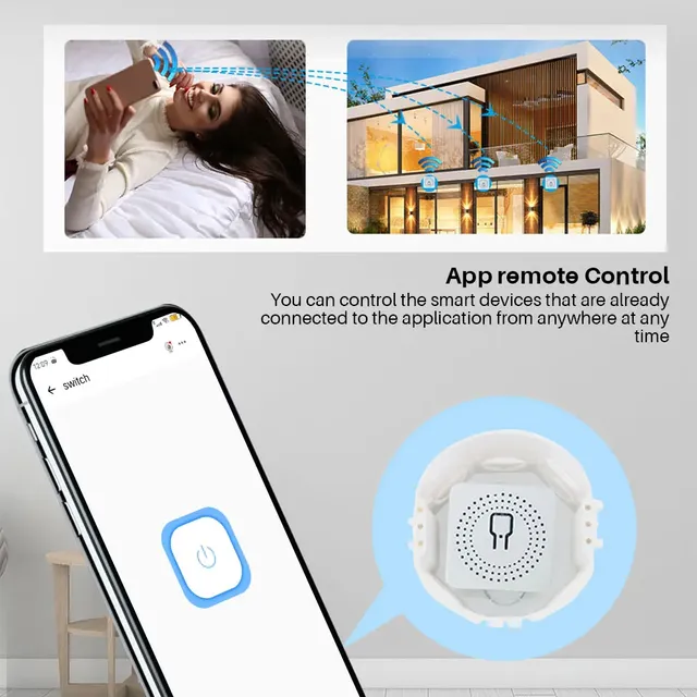 EWeLink 16A Mini bricolage Wifi commutateur intelligent… – vue 5