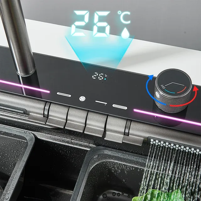 Ensemble d'évier de cuisine multifonctionnel en acier… – vue 5