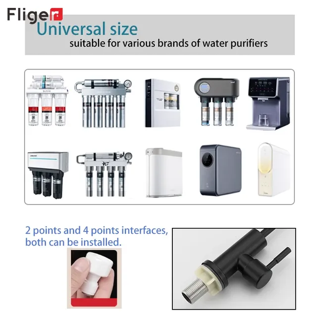 Fliger robinets de cuisine 1/4 "en acier inoxydable – vue 5